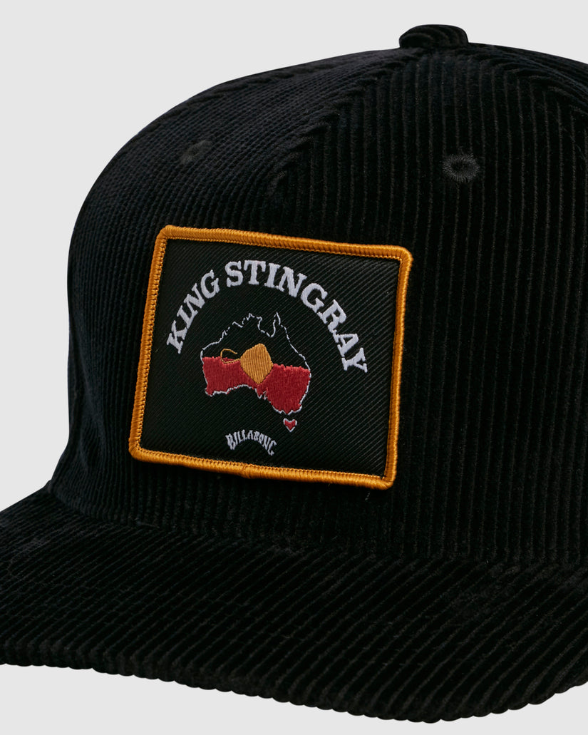 King Corduroy Snapback Hat - Black