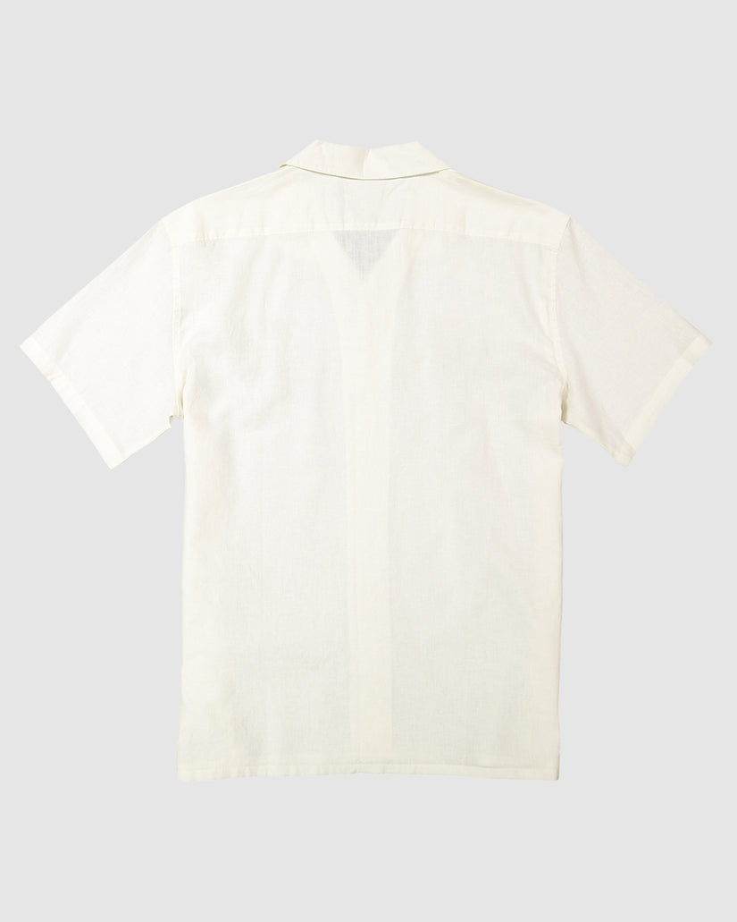 Pilpeled Tribe Hemp Vacay Short Sleeve Tops Traditional - White