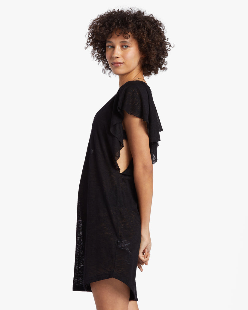 Out For Waves Cover-Up Dress - Black Pebble
